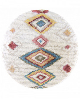 Apvalus kilimas - Macchia (smėlio/spalvota) 