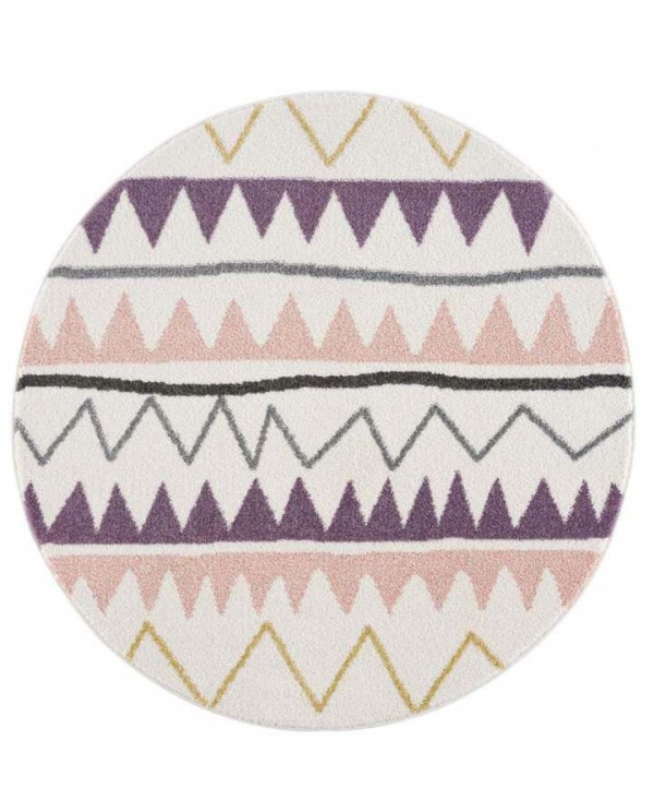 Vaikiškas kilimas - Zigzag Round (spalvota) 