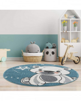 Vaikiškas kilimas - Teddy Round (spalvota) 