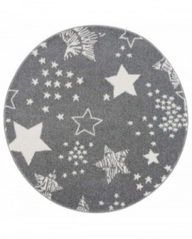Vaikiškas kilimas - Stars Round (pilka) 