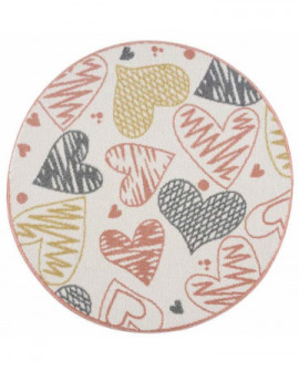 Vaikiškas kilimas - Hearts Round (spalvota) 
