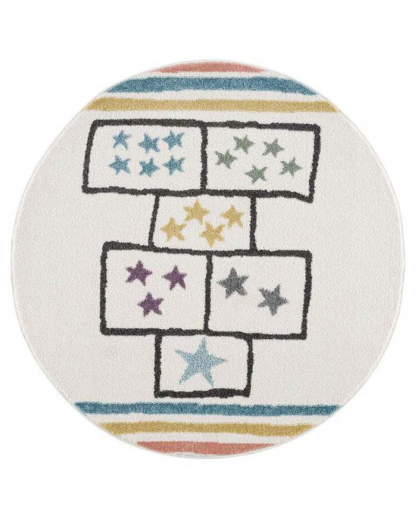 Vaikiškas kilimas - Hopscotch Stars Round (spalvota) 