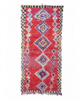 Maroko berberų kilimas Boucherouite 220 x 125 cm 