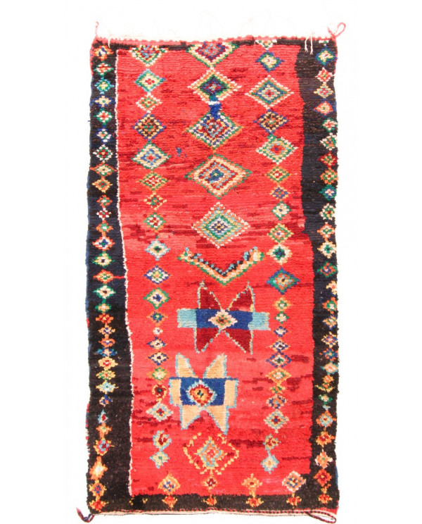 Maroko berberų kilimas Boucherouite 315 x 155 cm 