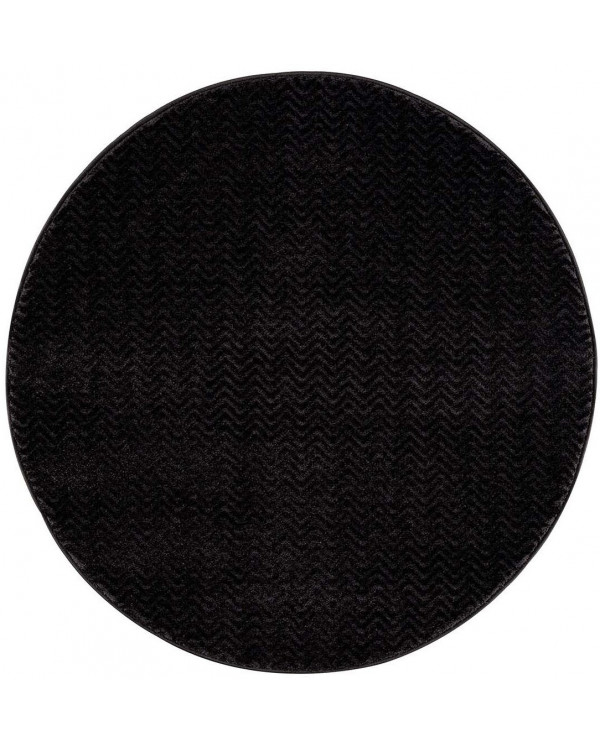 Apvalus kilimas - Pandora (juoda) 