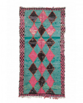 Maroko berberų kilimas Boucherouite 280 x 125 cm 