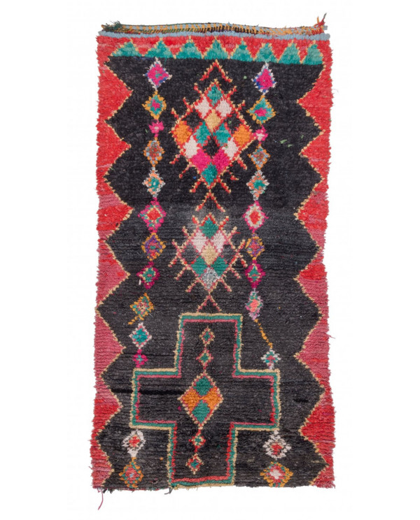 Marokietiškas berberų kilimas Boucherouite 250 x 115 cm 