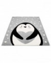 Vaikiškas kilimas - Bubble Penguin (pilka) 