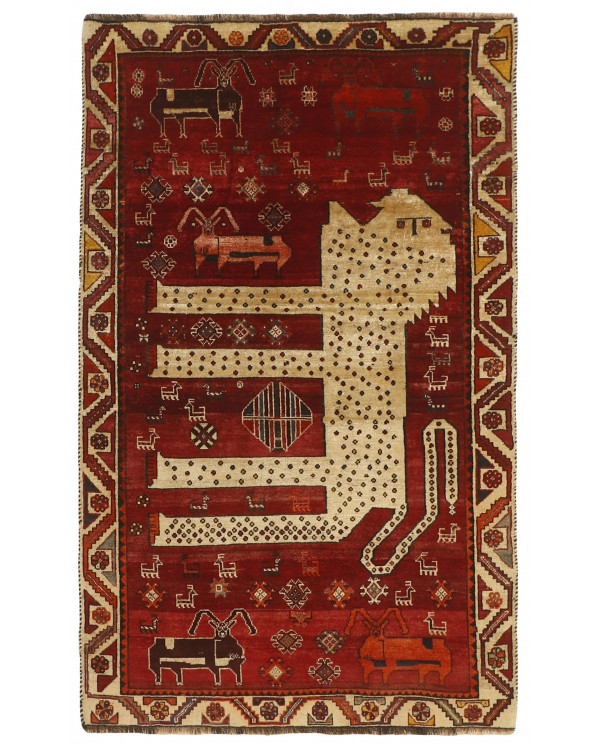 Rytietiškas kilimas Kashghai Old Figural - 193 x 115 cm 