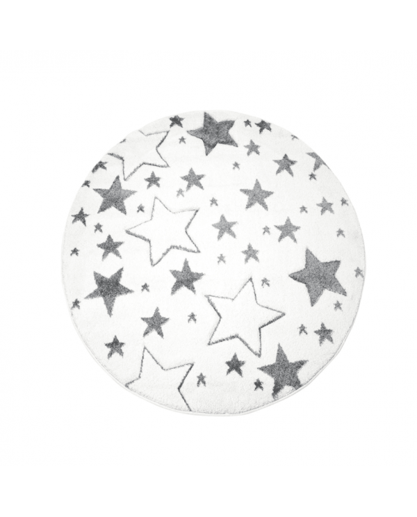 Vaikiškas kilimas - Bueno Stars Apvalus (balta) 