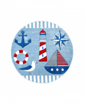Vaikiškas kilimas - Bueno Navigator Apvalus (mėlyna) 