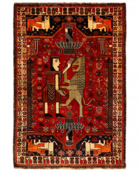 Rytietiškas kilimas Kashghai Old Figural - 160 x 110 cm 