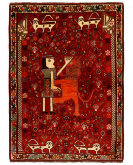Rytietiškas kilimas Kashghai Old Figural - 163 x 123 cm 