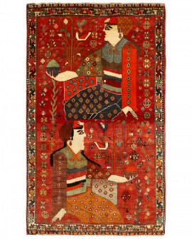 Rytietiškas kilimas Kashghai Old Figural - 187 x 116 cm 