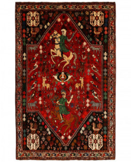 Rytietiškas kilimas Kashghai Old Figural - 267 x 173 cm 