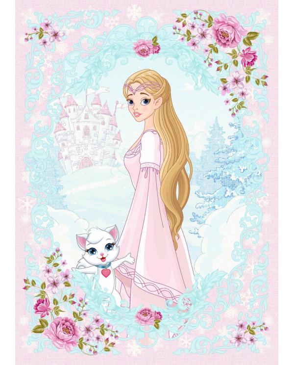 Vaikiškas kilimas - Fairytale (rožinė/spalvota)