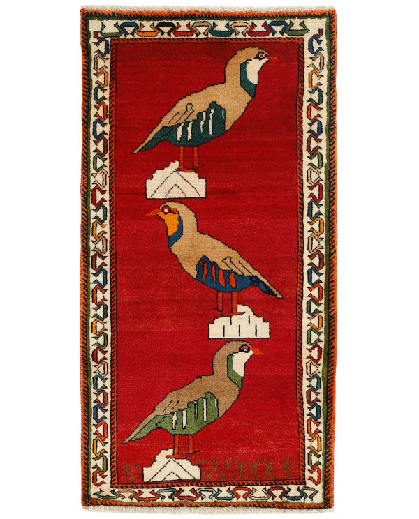 Rytietiškas kilimas Kashghai Old Figural - 147 x 77 cm 