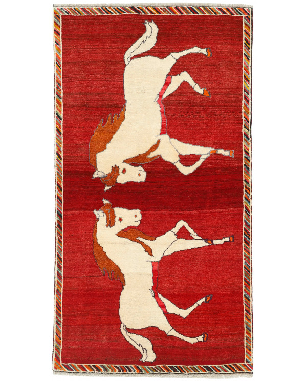 Rytietiškas kilimas Kashghai Old Figural - 209 x 112 cm 