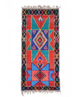 Maroko berberų kilimas Boucherouite 280 x 125 cm