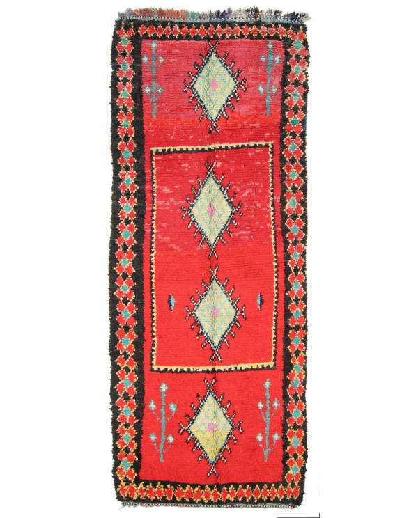 Maroko berberų kilimas Boucherouite 350 x 150 cm 
