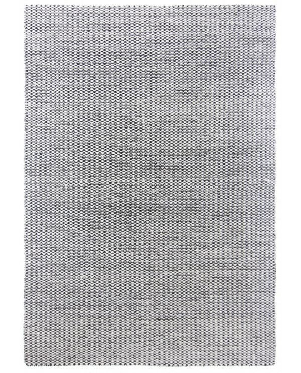 Vilnonis kilimas - Delly (juoda/balta) 