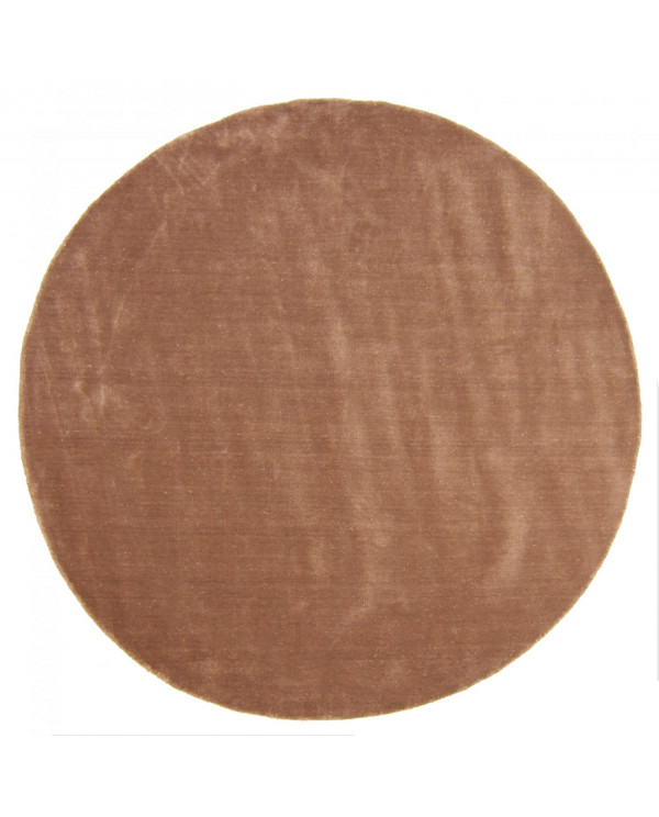 Apvalus kilimas - Perdirbtas kilimas su viskoze (ruda) 