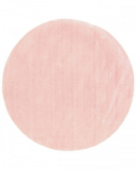 Apvalus kilimas - Perdirbtas kilimas su viskoze (rožinė) 
