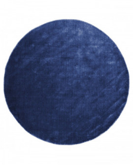 Apvalus kilimas - Perdirbtas kilimas su viskoze (mėlyna) 
