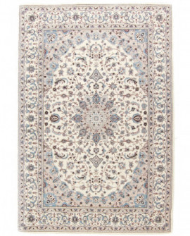 Jacquard austas Nain kilimas (dramblio kaulo/šviesiai mėlyna) 